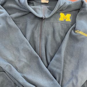 Columbia University of Michigan fleece full zip. 4xlt